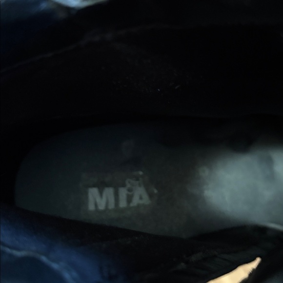 MIA ESTER WOMEN'S BLOCK 4" HEEL BLACK ZIPPERED ANKLE SIZE 8M BOOTS - Picture 6 of 12